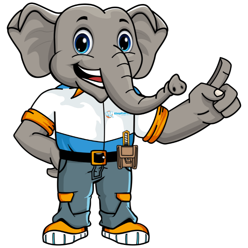 Elephant Head Graphics Mascot