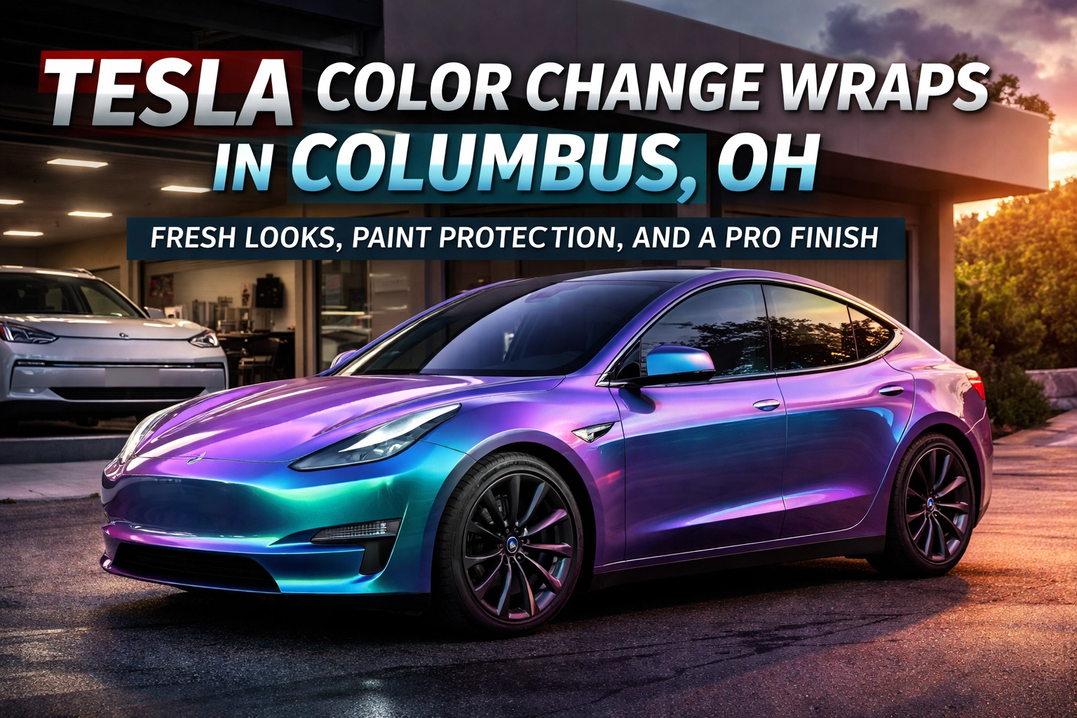 Tesla Color Change Wraps Columbus OH